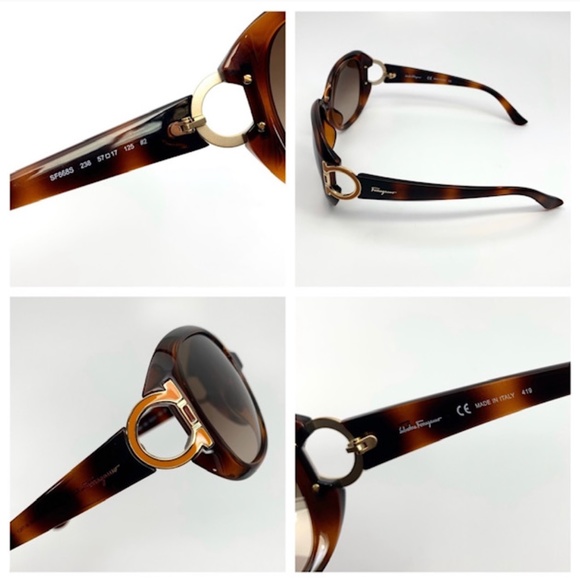 SALVATORE FERRAGAMO DARK TORTOISE SUNGLASSES main image 5